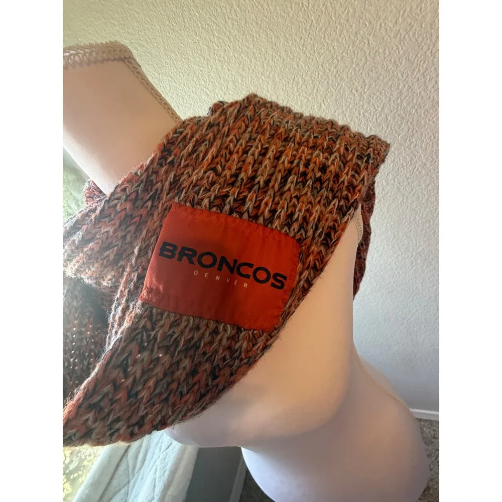 Denver Broncos NFL Marled Knit Infinity Scarf Orange Blue White One Size